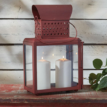 Lexington Lantern - Red - The Fox Decor